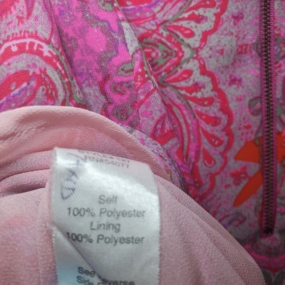 Cabi 127 Pink Jubilee Printed Sleeveless Blouse Sz S - Picture 10 of 10